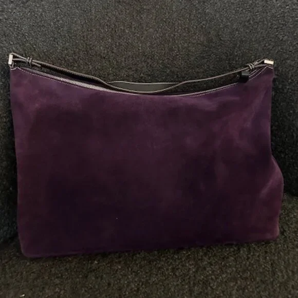 Kste Spade Vintage Suede Shoulder Bag in Deep Purple - Picture 2 of 5